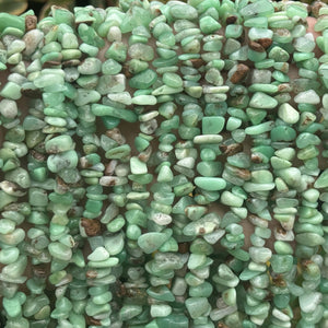 Australian Chrysoprase 6-12mm chip nugget beads natural gemstone chips 16" strand - Oz Beads 