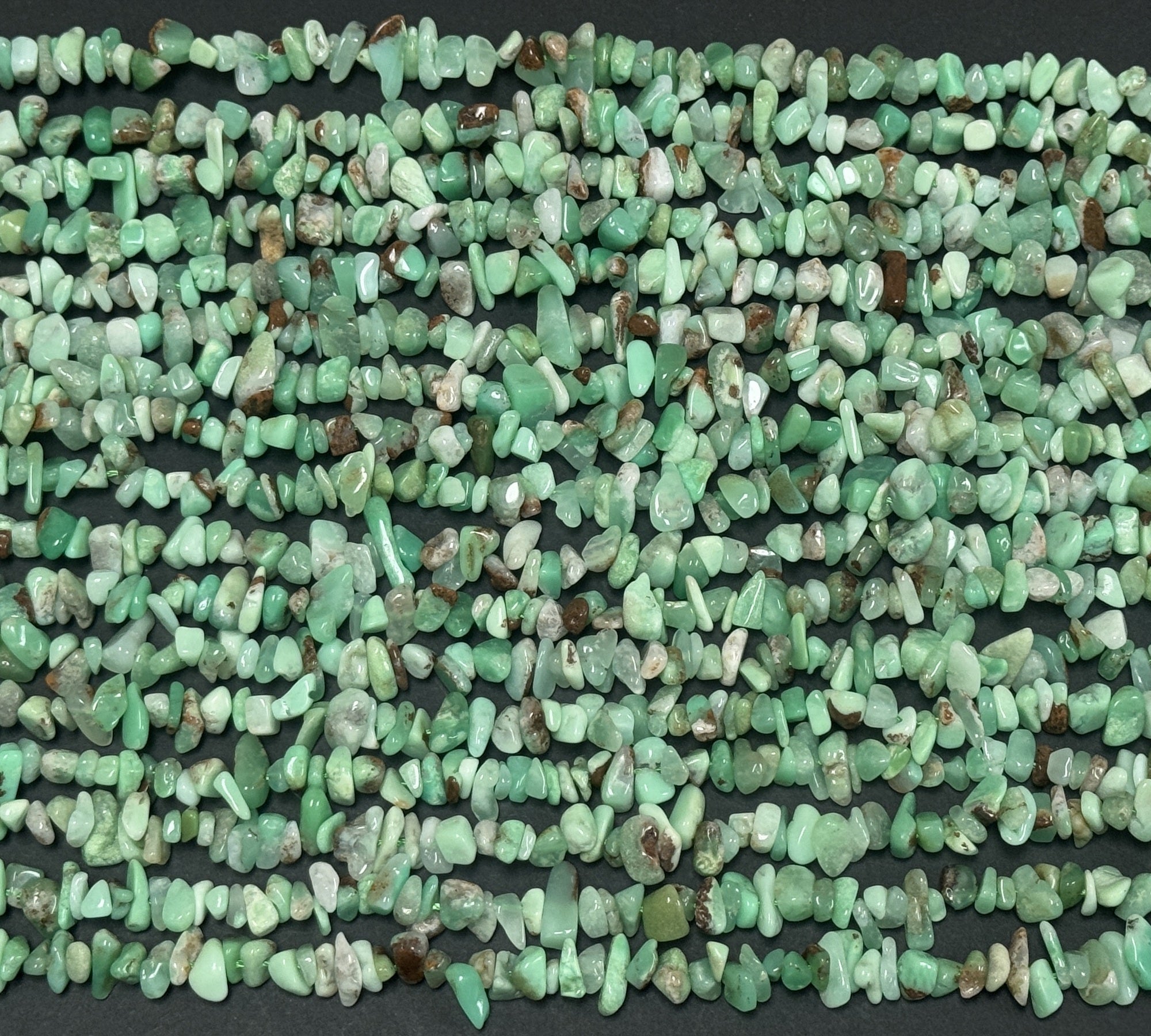 Australian Chrysoprase 6-12mm chip nugget beads natural gemstone chips 16" strand - Oz Beads 