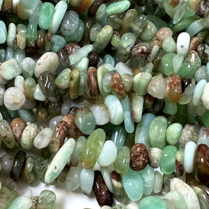 Australian Jade Chrysoprase 6-9mm chip beads natural gemstone chips 32" strand - Oz Beads 