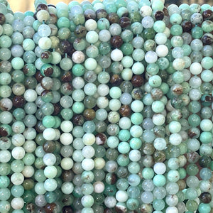 Australian Chrysoprase 6mm round natural gemstone beads 15.5" strand - Oz Beads 