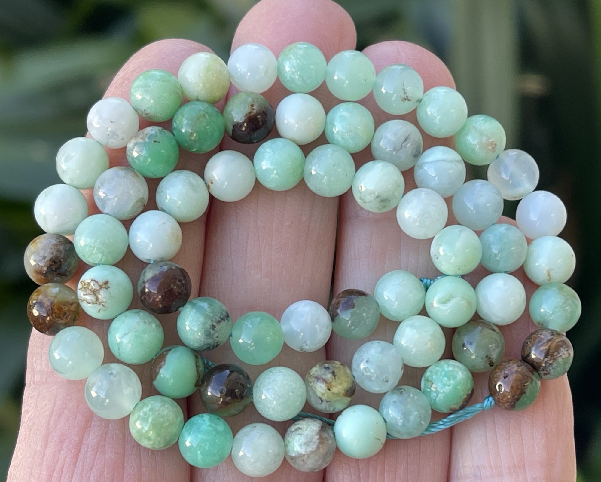 Australian Chrysoprase 6mm round natural gemstone beads 15.5" strand - Oz Beads 