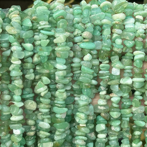 Australian Chrysoprase 7-10mm mint green chip beads natural gemstone chips 16" strand - Oz Beads 