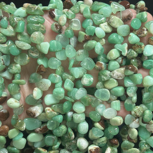 Australian Chrysoprase 8-12mm top side drilled free-form natural gemstone beads 16" strand - Oz Beads 