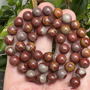 Australian Noreena Jasper 8mm round gemstone beads 15" strand - Oz Beads 