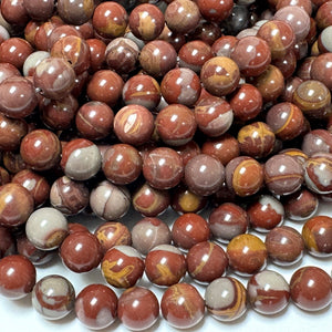 Australian Noreena Jasper 8mm round gemstone beads 15" strand - Oz Beads 