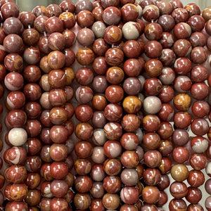 Australian Noreena Jasper 8mm round gemstone beads 15" strand - Oz Beads 