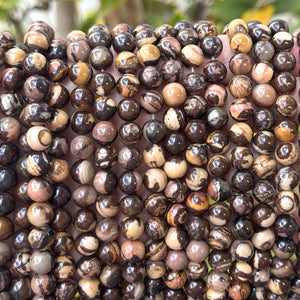 Australian Outback Jasper 8mm round gemstone beads 16" strand - Oz Beads 