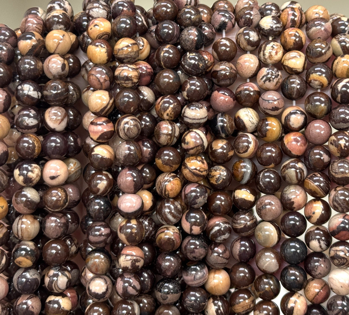 Australian Outback Jasper 8mm round gemstone beads 16" strand - Oz Beads 