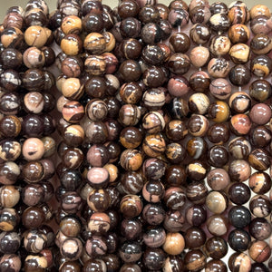 Australian Outback Jasper 8mm round gemstone beads 16" strand - Oz Beads 