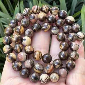 Australian Outback Jasper 8mm round gemstone beads 16" strand - Oz Beads 