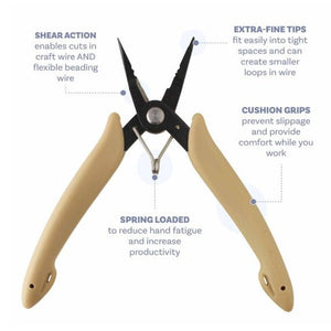 Beadsmith All-in-One Pliers - Round Nose, Chain Nose, Crimper, Cutter - Oz Beads