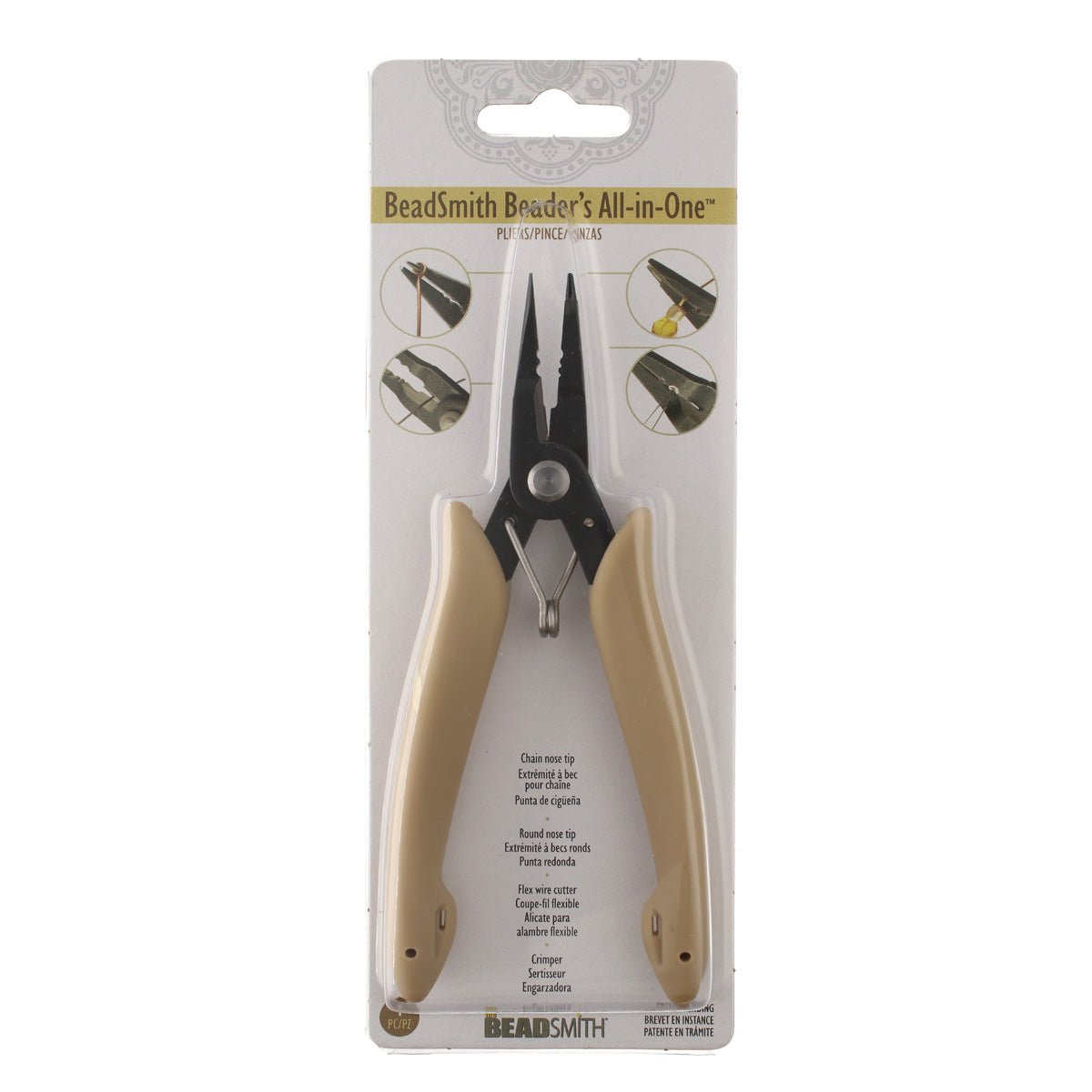 Beadsmith All-in-One Pliers - Round Nose, Chain Nose, Crimper, Cutter - Oz Beads