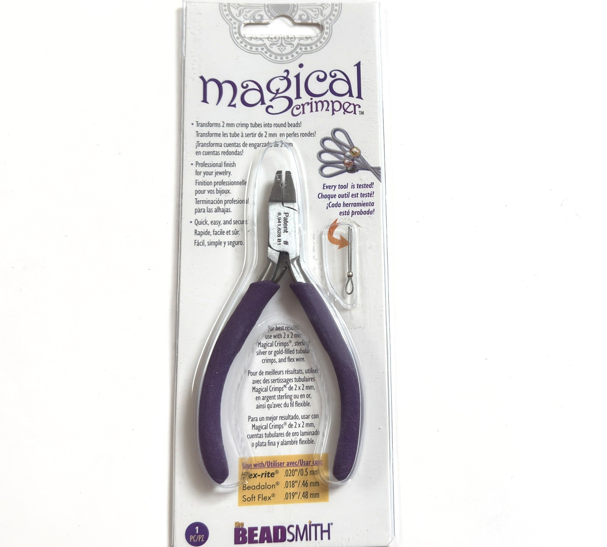 Beadsmith Magical Crimper Pliers, magical crimp forming tool - Oz Beads