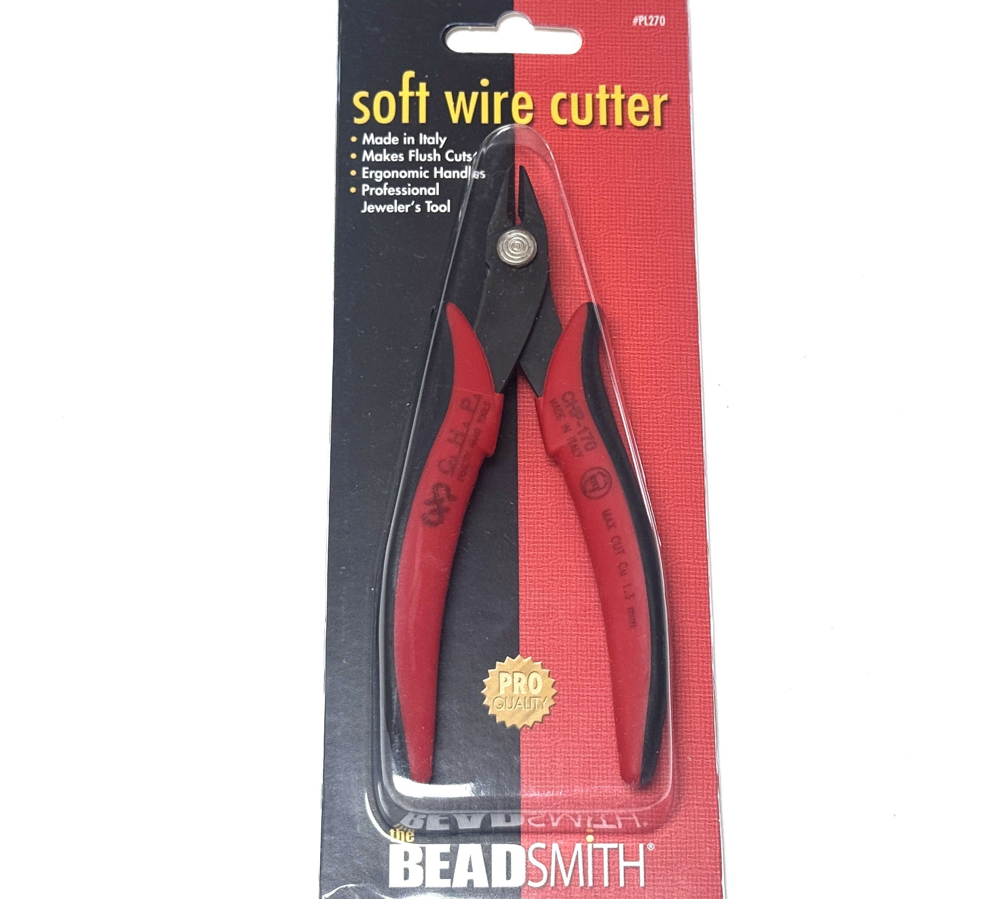 Beadsmith Wire Cutter, Made in Italy, soft wire flush cutter - Oz Beads 