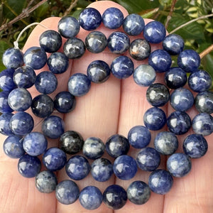 Blue Sodalite 6mm round polished natural gemstone beads 15" strand - Oz Beads 