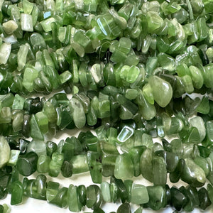 Canadian Jade 6-10mm chip beads natural gemstone chips 32" strand - Oz Beads 