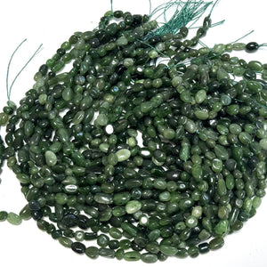 Canadian Jade 7-10mm nuggets natural gemstone beads 16" strand - Oz Beads 