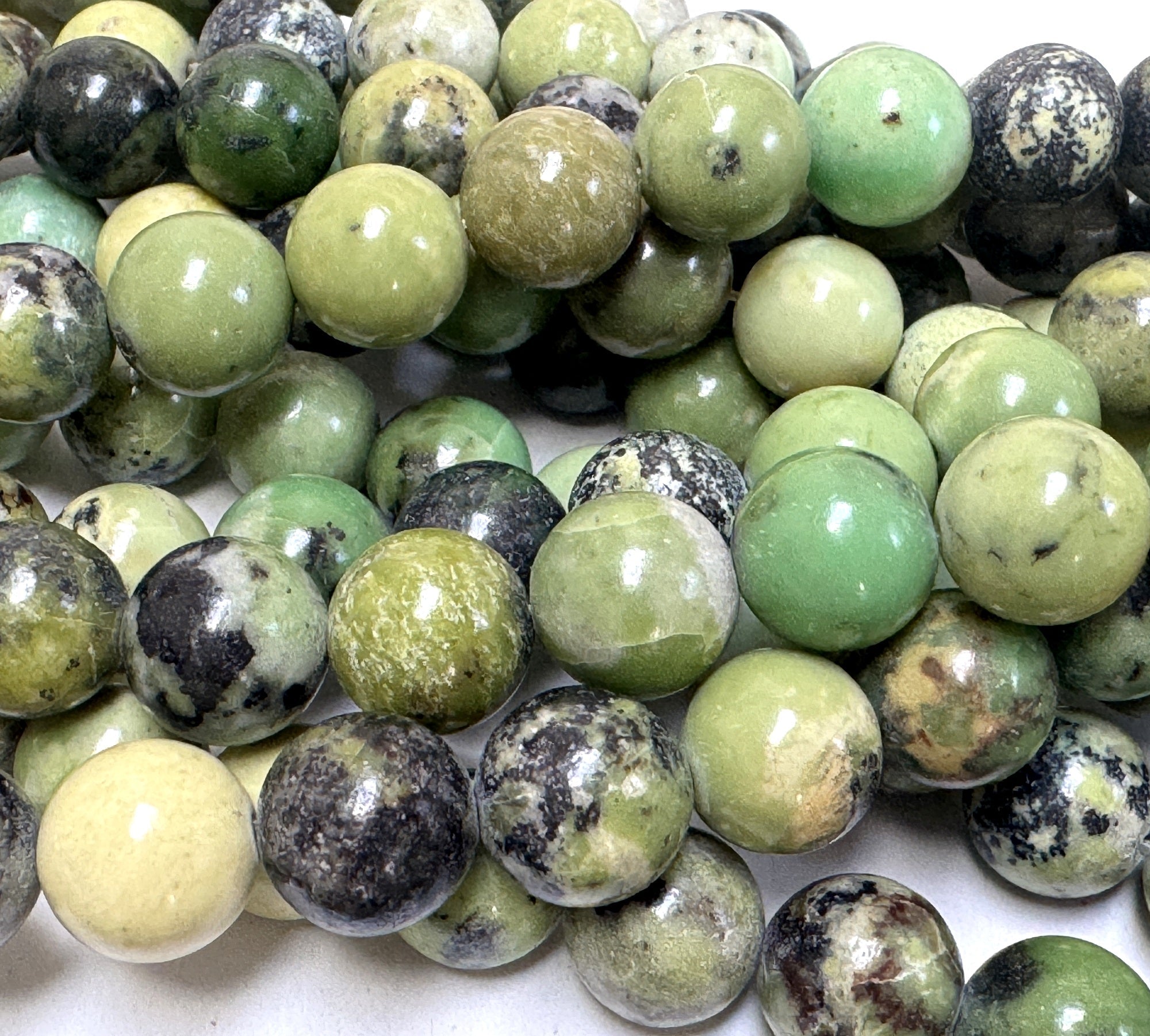 Chrysoprase 10mm round beads natural gemstone beads 38cm strand - Oz Beads 