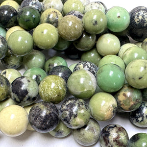 Chrysoprase 10mm round beads natural gemstone beads 38cm strand - Oz Beads 