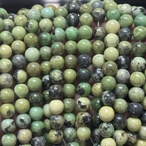 Chrysoprase 10mm round beads natural gemstone beads 38cm strand - Oz Beads 