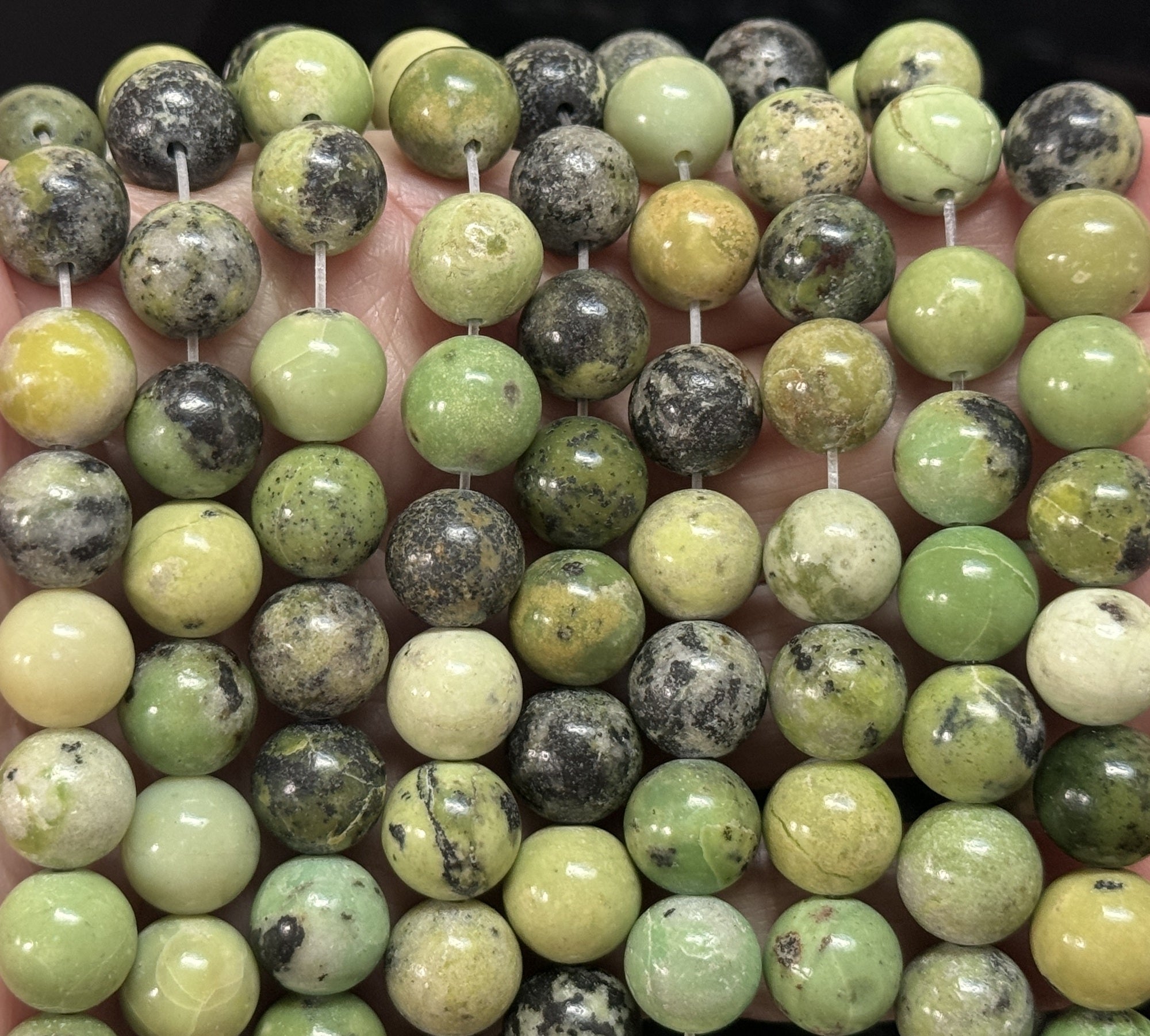 Chrysoprase 10mm round beads natural gemstone beads 38cm strand - Oz Beads 