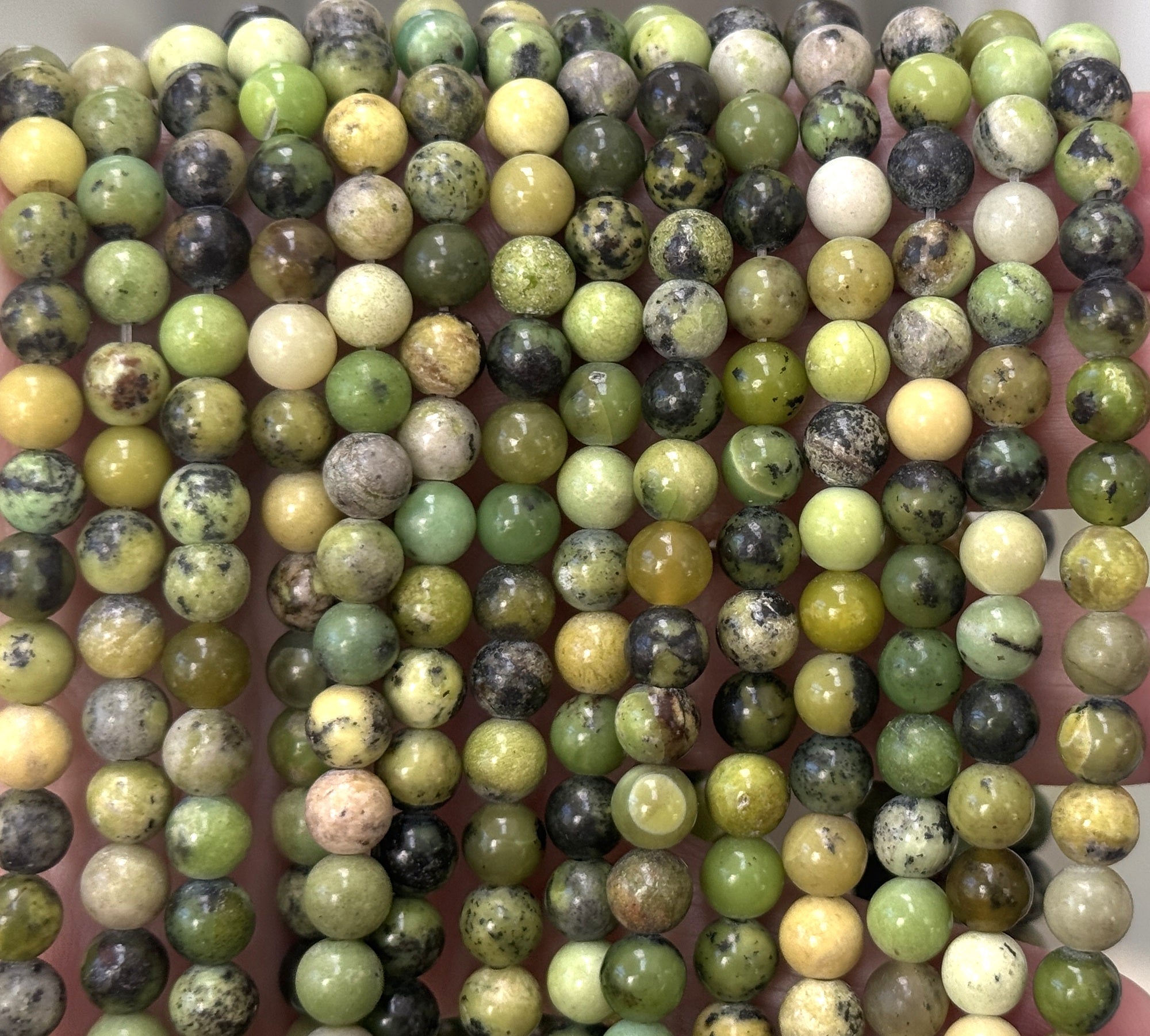 Chrysoprase 6mm round beads natural gemstone beads 14.5" strand - Oz Beads 