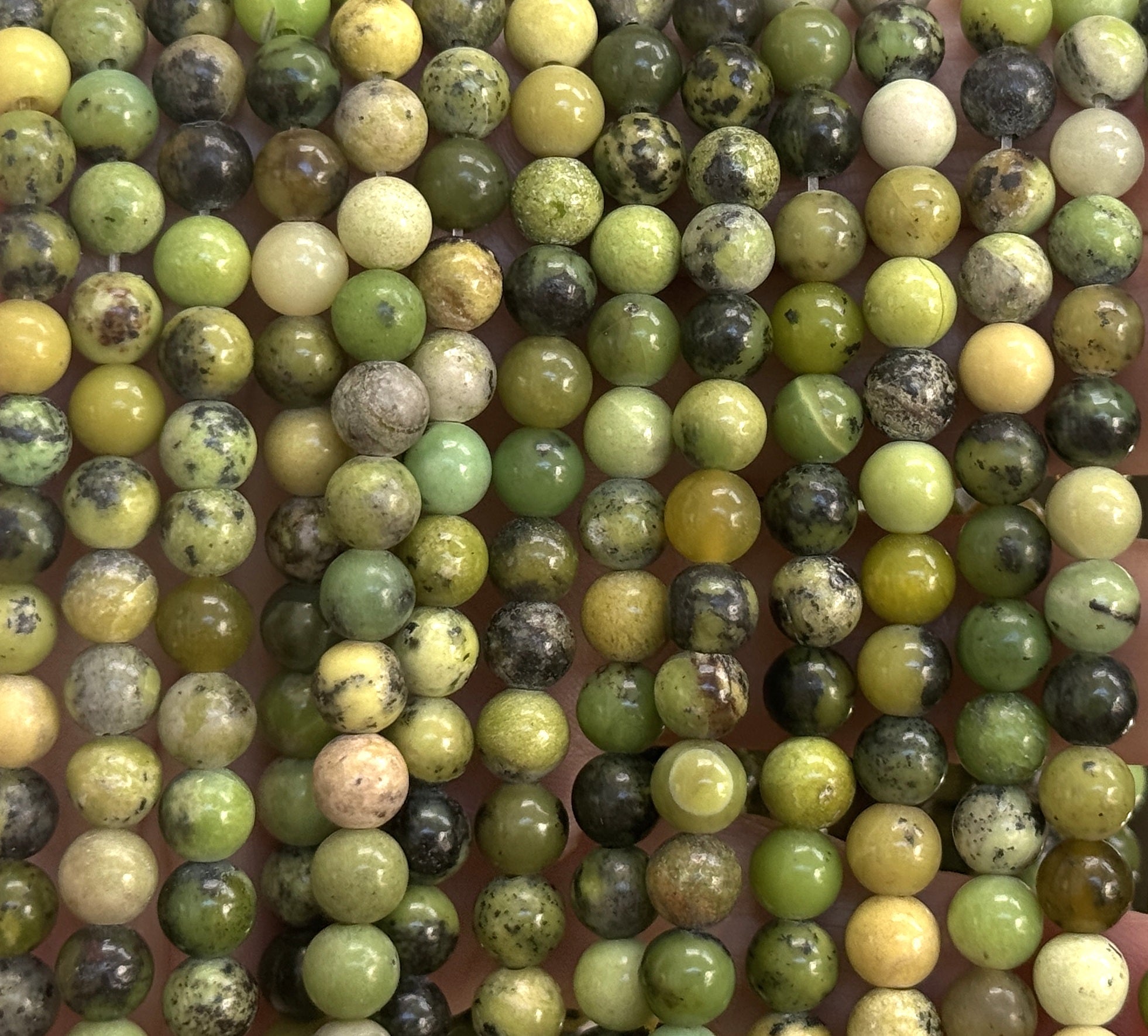 Chrysoprase 6mm round beads natural gemstone beads 14.5" strand - Oz Beads 