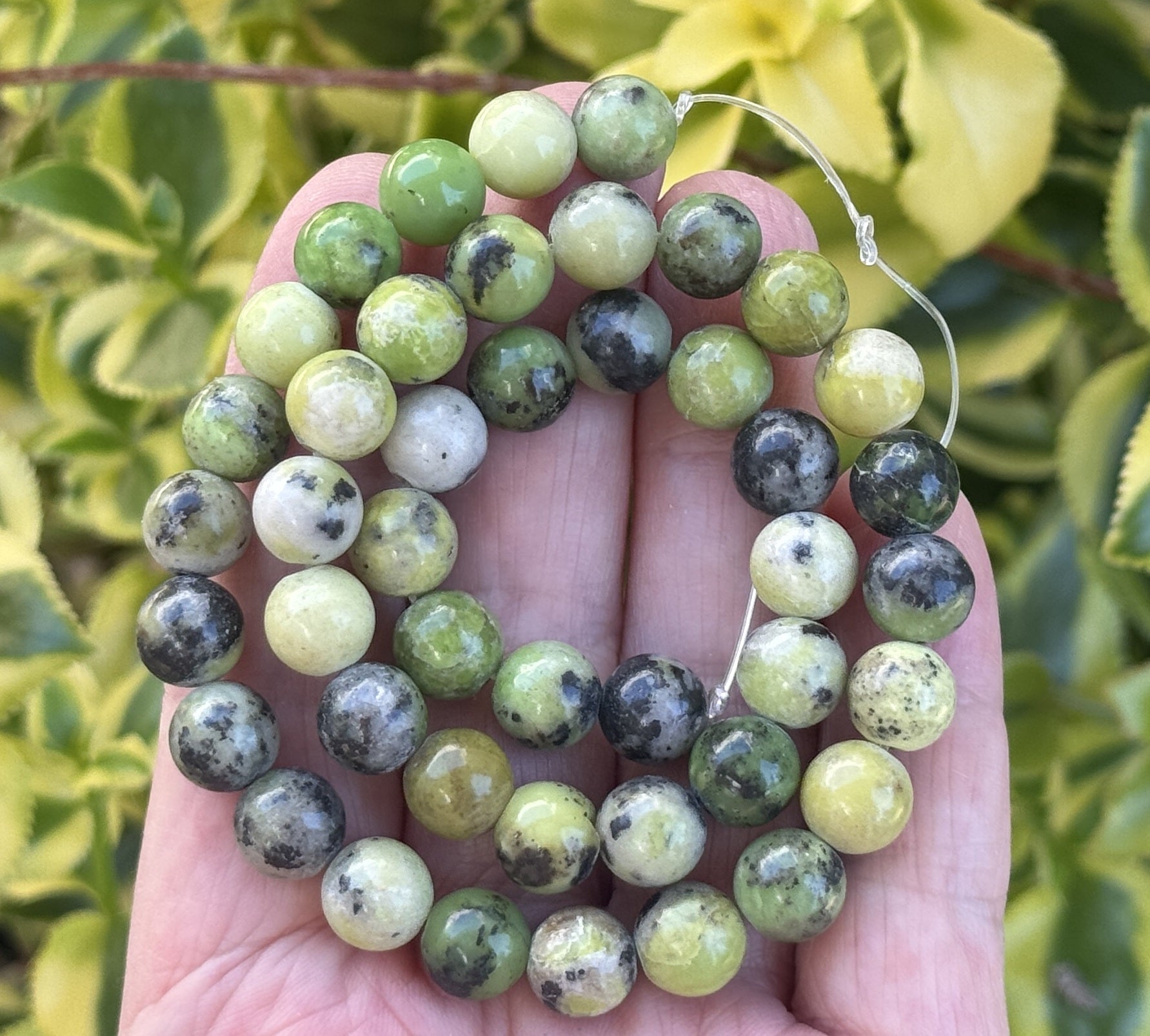 Chrysoprase 8mm round beads natural gemstone beads 14.5" strand - Oz Beads 