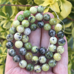 Chrysoprase 8mm round beads natural gemstone beads 14.5" strand - Oz Beads 