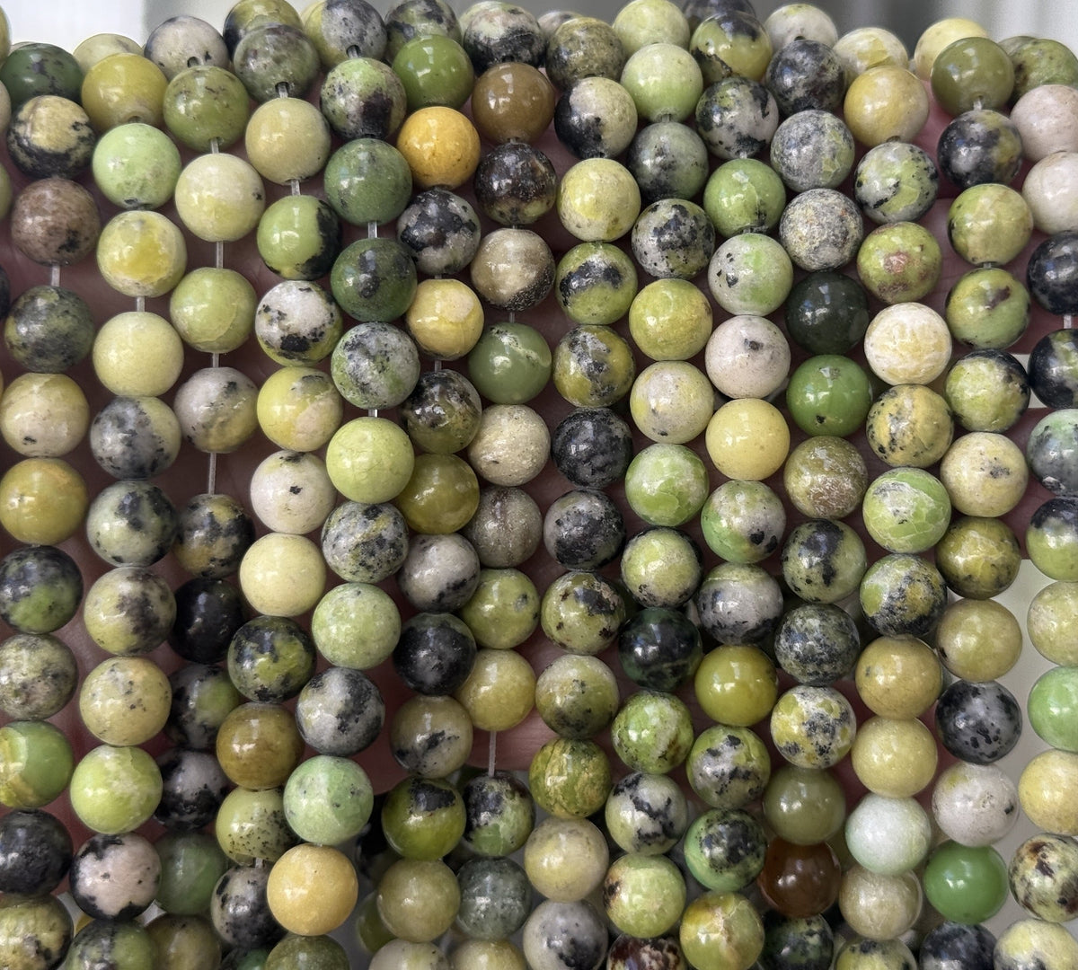 Chrysoprase 8mm round beads natural gemstone beads 14.5" strand - Oz Beads 