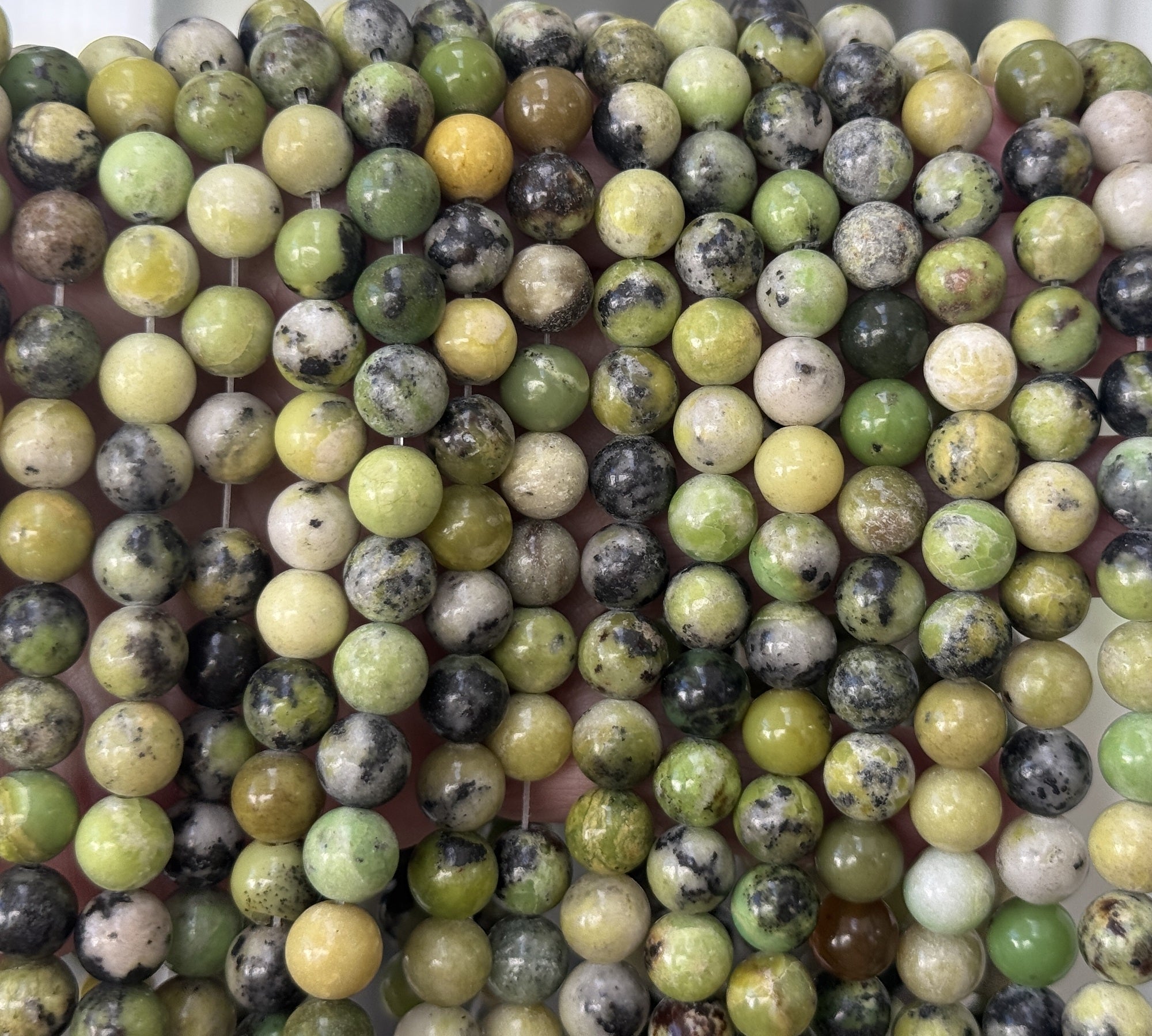 Chrysoprase 8mm round beads natural gemstone beads 14.5" strand - Oz Beads 