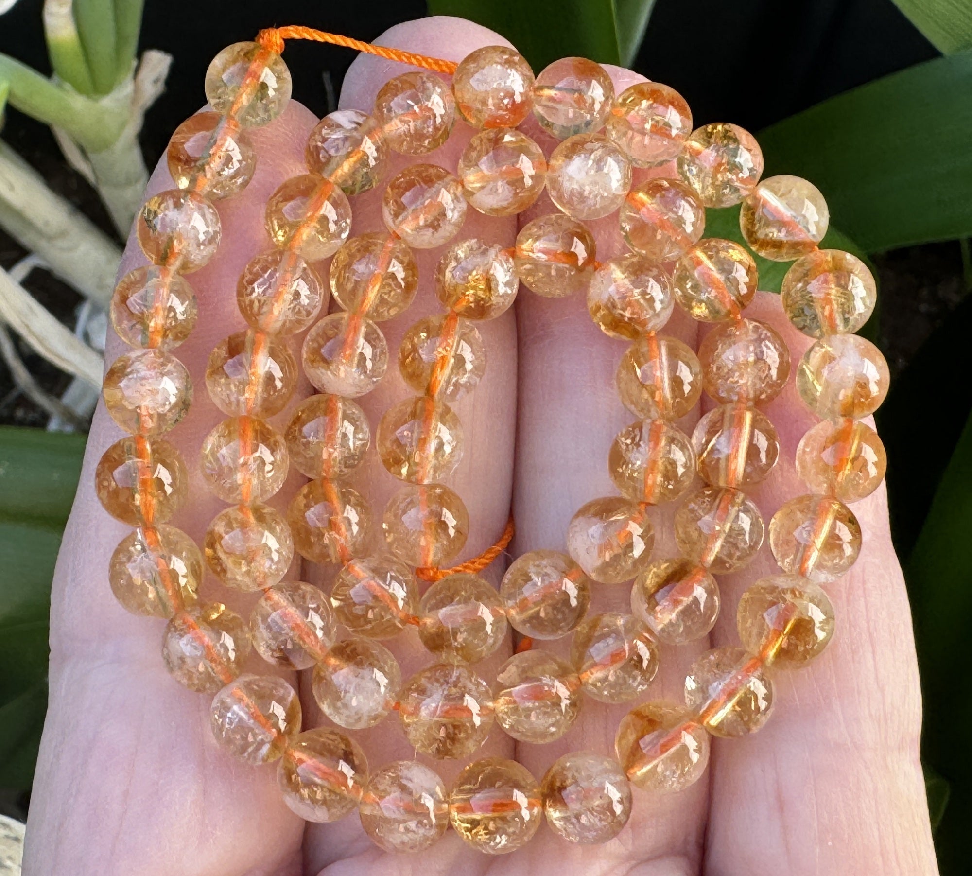 Citrine 6mm round natural gemstone beads 15.5" strand