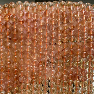 Citrine 6mm round natural gemstone beads 15.5" strand - Oz Beads 
