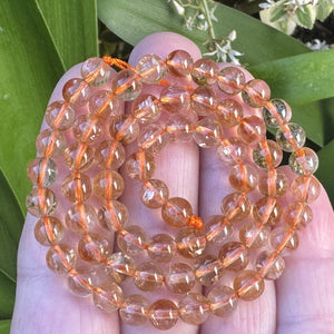Citrine 6mm round natural gemstone beads 15.5" strand - Oz Beads 