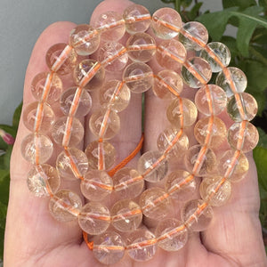 Citrine 8mm round natural gemstone beads 38cm strand - Oz Beads 