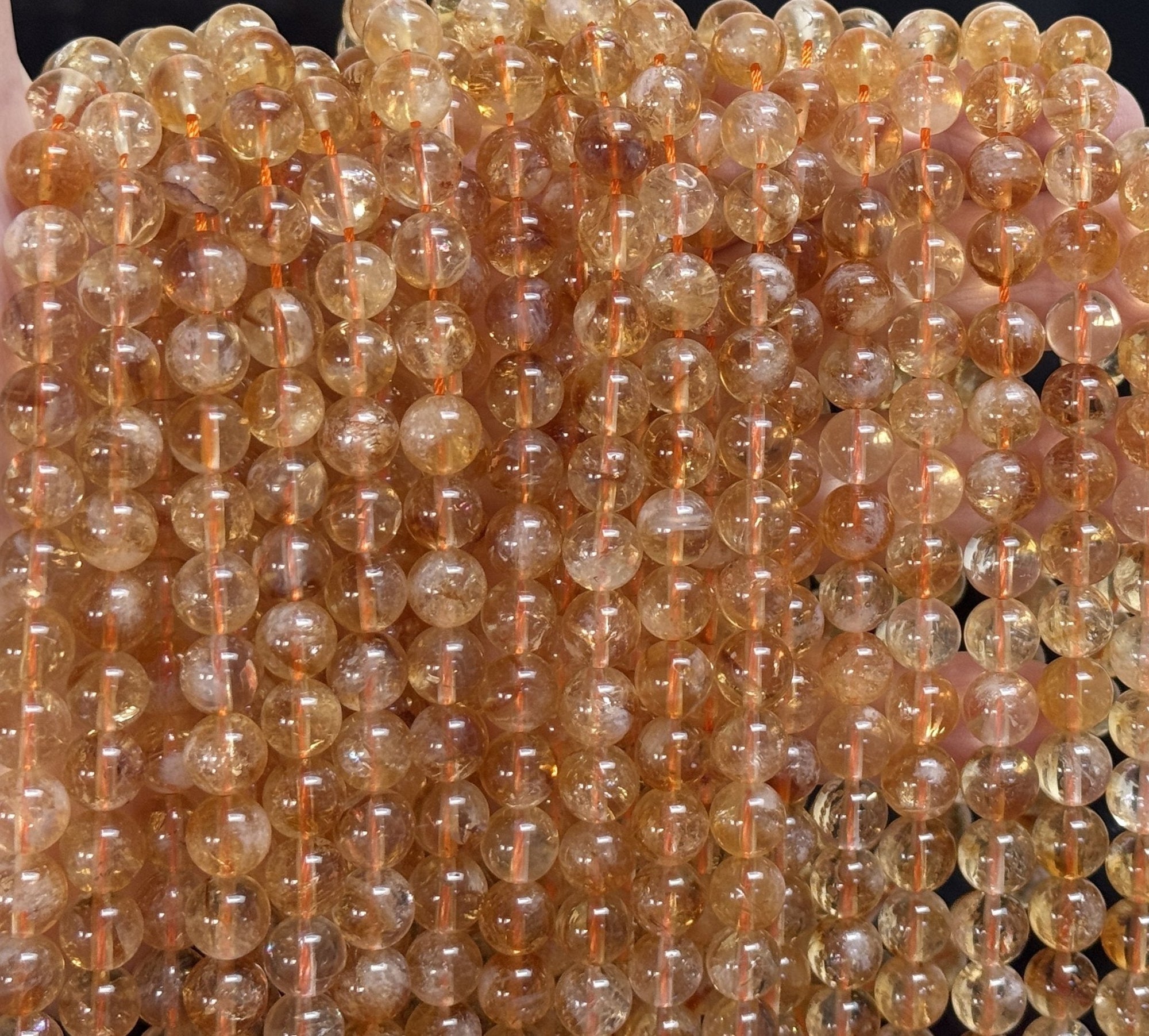 Citrine 8mm natural gemstone beads  Oz Beads