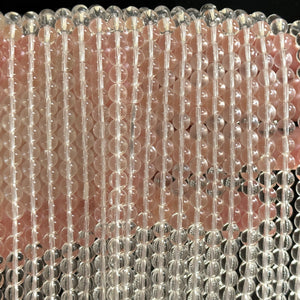 Clear Quartz 6mm round natural rock crystal beads 15.5" strand - Oz Beads 