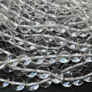 Clear Quartz 8mm round natural crystal beads 15" strand - Oz Beads 