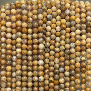 Crazy Lace Agate 6mm round natural gemstone beads 15" strand - Oz Beads 