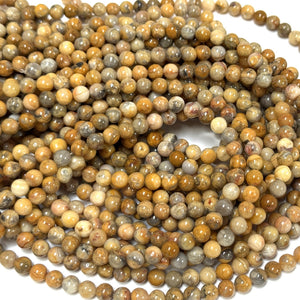 Crazy Lace Agate 6mm round natural gemstone beads 15" strand - Oz Beads 