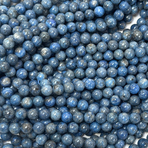 Denim Blue Lapis Lazuli 8mm round gemstone beads 15.5" strand - Oz Beads 