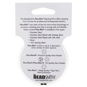 Flexrite 49 strands 0.018" beading wire, Clear, 30 Ft - Oz Beads 