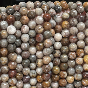 Gobi Agate 8mm round natural gemstone beads 15" strand - Oz Beads 
