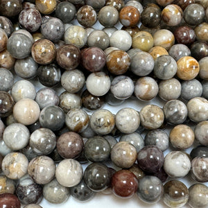 Gobi Agate 8mm round natural gemstone beads 15" strand - Oz Beads 