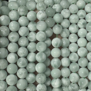 Green Angelite 8mm round gemstone beads 15.5" strand - Oz Beads 