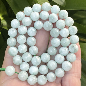 Green Angelite 8mm round gemstone beads 15.5" strand - Oz Beads 
