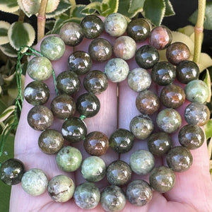 Green Opal 8mm round natural gemstone beads 15.5" strand - Oz Beads 