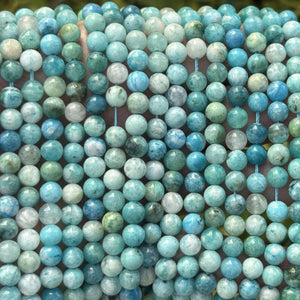 Hemimorphite 6mm round natural gemstone beads 15.5" strand - Oz Beads 