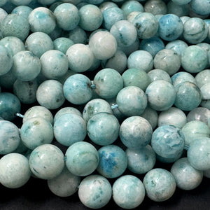 Hemimorphite 8mm round natural gemstone beads 15" strand - Oz Beads 