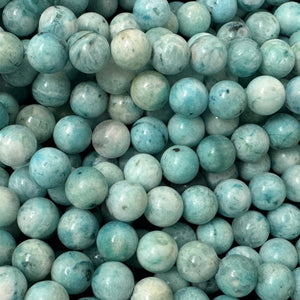 Hemimorphite 8mm round natural gemstone beads 15" strand - Oz Beads 